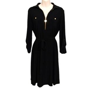 Anne Klein Black Dress W Sash  Sz 4